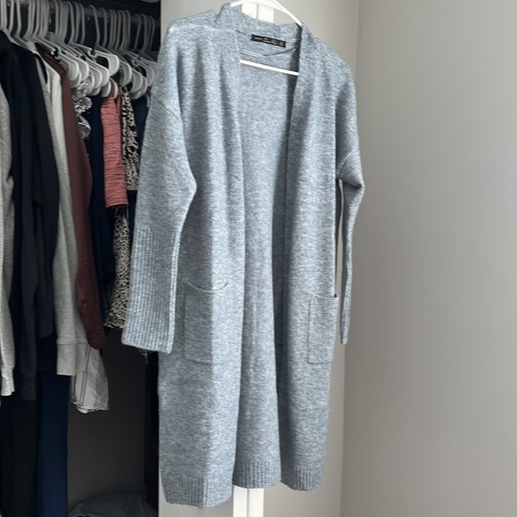 Zara Blue Long Cardi, worn once - Picture 2 of 7